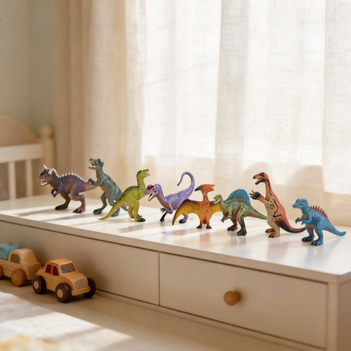 Mini Dinosaur Figure Single Random Piece, Realistic Textured Dino Party Favors Goodie Bag Stuffers for Kids Ages 3+